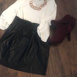Faux Leather Mini Skirt